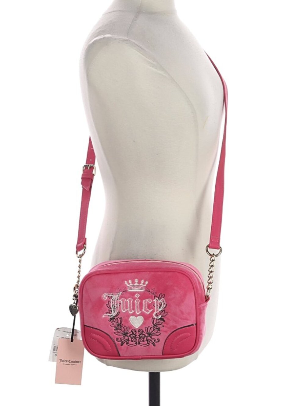 Juicy Couture Pink Flash "Heritage" Crossbody Bag NWT - Picture 2 of 9
